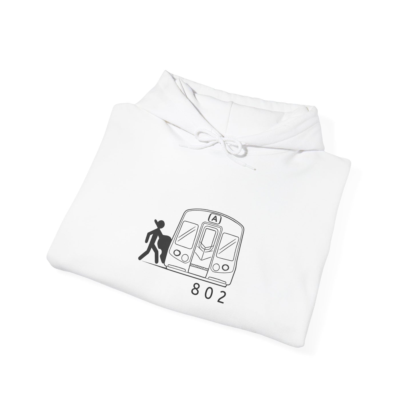 802 A Train Hoddie - White