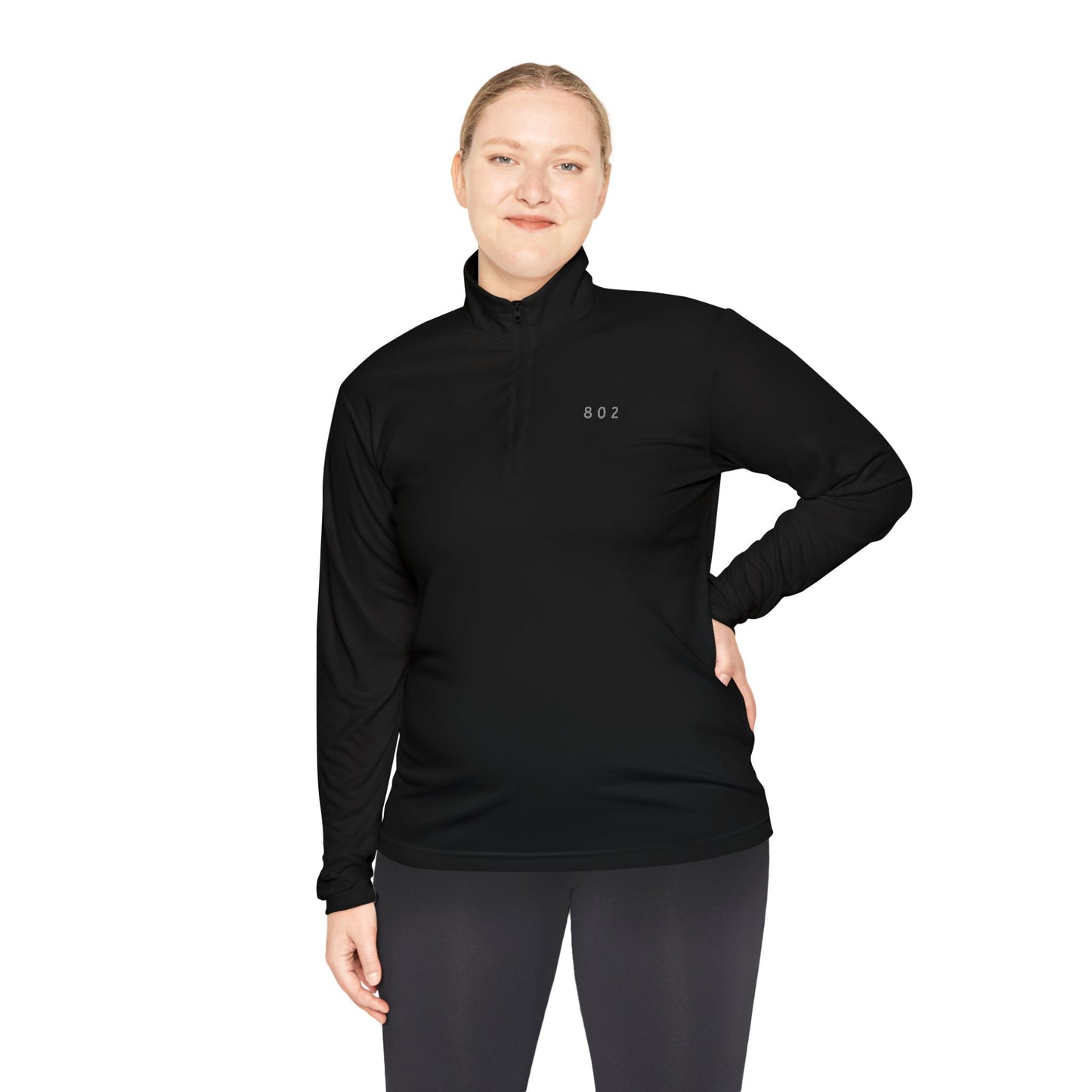802 Black Quarter-Zip Pullover