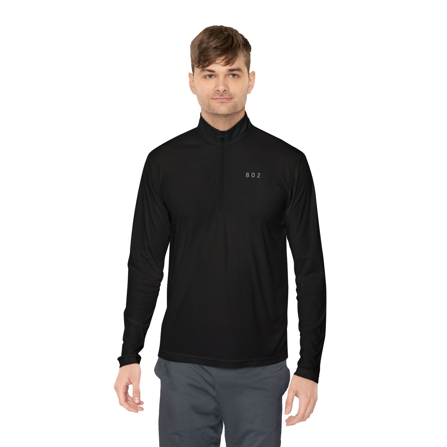 802 Black Quarter-Zip Pullover