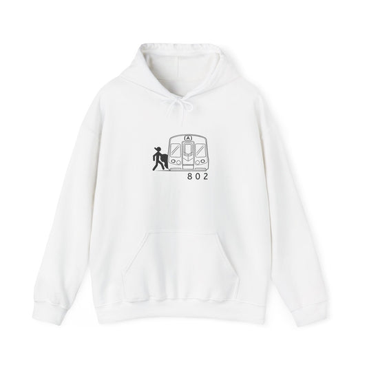 802 A Train Hoddie - White